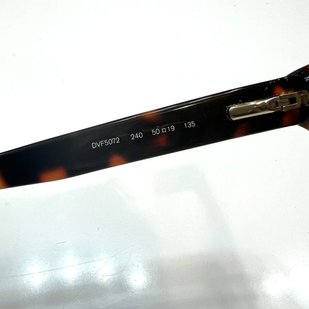 NEW Diane von Furstenberg DVF 5072 240 Glossy Tortoise Cats Eye Frames 50-19-135